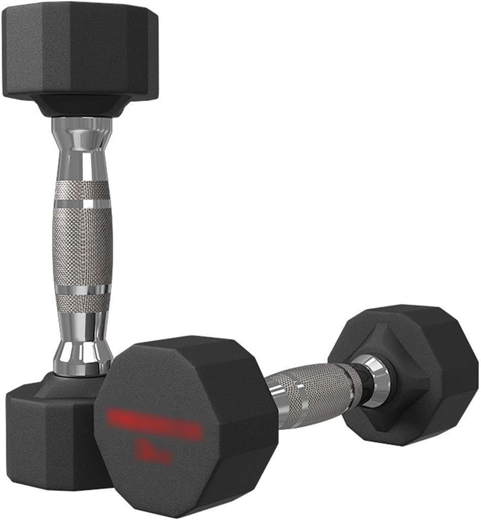 Variable Dumbbell Adjustable Dumbbells, Plastic Integrated Dumbbells, Gym, Household Steel Dumbbell Set, 12 Sides for Men and Women Covered Color Black 44.2 lbs 20 kg*2