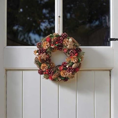 Marco Paul Traditional Christmas Wreath with Pinecones Cover