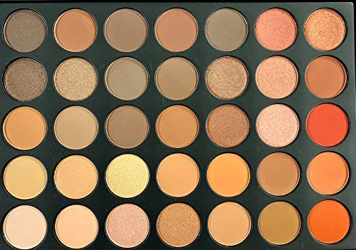 Resist Cosmetics Pigmented Matte and Shimmer 35 Colors Chunky"Sunset" Eyeshadow Palette Pop Colors Blendable Eye Shadow Powder Make Up Waterproof Eye Shadow Palette Cosmetics parabens free