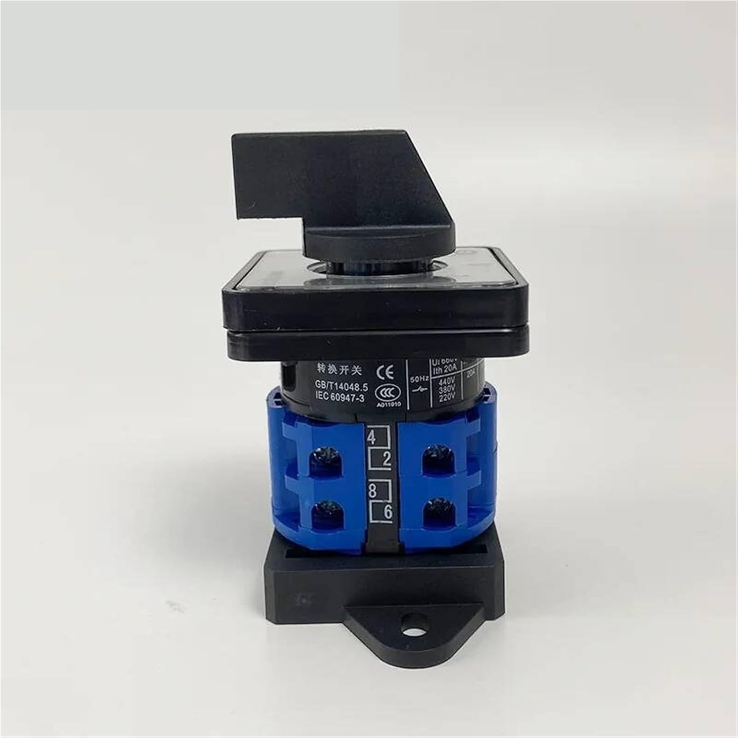 20A Rail Mounted Conversion Selector LW26-20/2 Two Poles Rotation Selection Control Circuit Cam Switch(012)