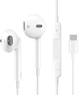 USB C Headphones, TPYE C Earphones,HiFi Stereo Noise Earbuds reduction,USB C Headphones with Mic&Volume Control compatible for Samsung S20 S10,Huawei P40 P30 Mate 20,Google Pixel,iPad Pro 2022,OnePlus