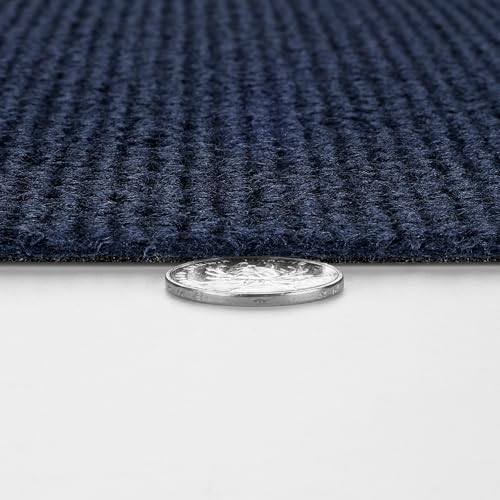 Livelynine Teppichfliesen Selbstklebend Blau Abwaschbare Teppichboden Fliesen Selbstklebend 30x30CM Teppich Wohnzimmer Schlafzimmer Flur Teppich Boden für Haus Büro Gewerbe Dunkelblau 4 Teppichfliesen