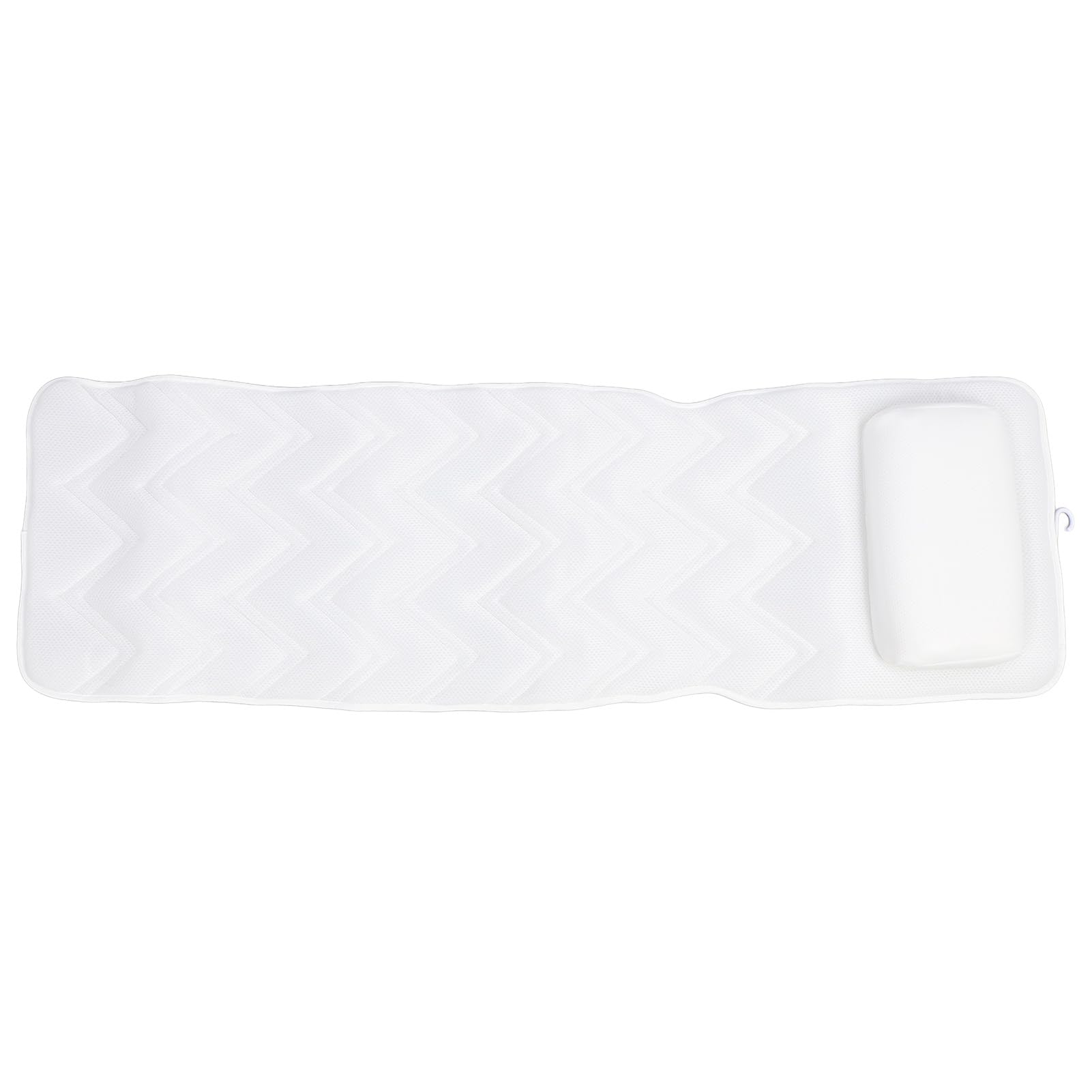 Almohada de baño de cuerpo completo, almohada de bañera de spa con ventosas antideslizantes para soporte de cabeza, cuello, hombros y espalda, alfombrilla de baño de lujo para bañera