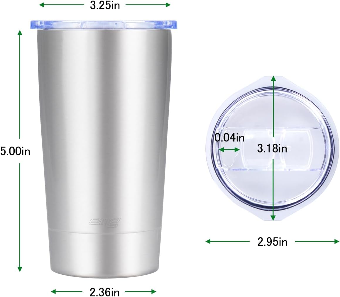 eing Stainless Steel Skinny Tumbler,12oz Tumbler Double Wall Vacuum Insulated Coffee Mug Stainless Steel Coffee Cup with Lid,Travel Mug Works Great for Ice Drink,Hot Beverage,4 - Pack - Image 5