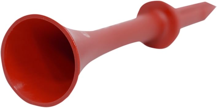 Bugle Tee Red, 3 1/4 - Durable, Flexible, Consistent Height Golf Tee