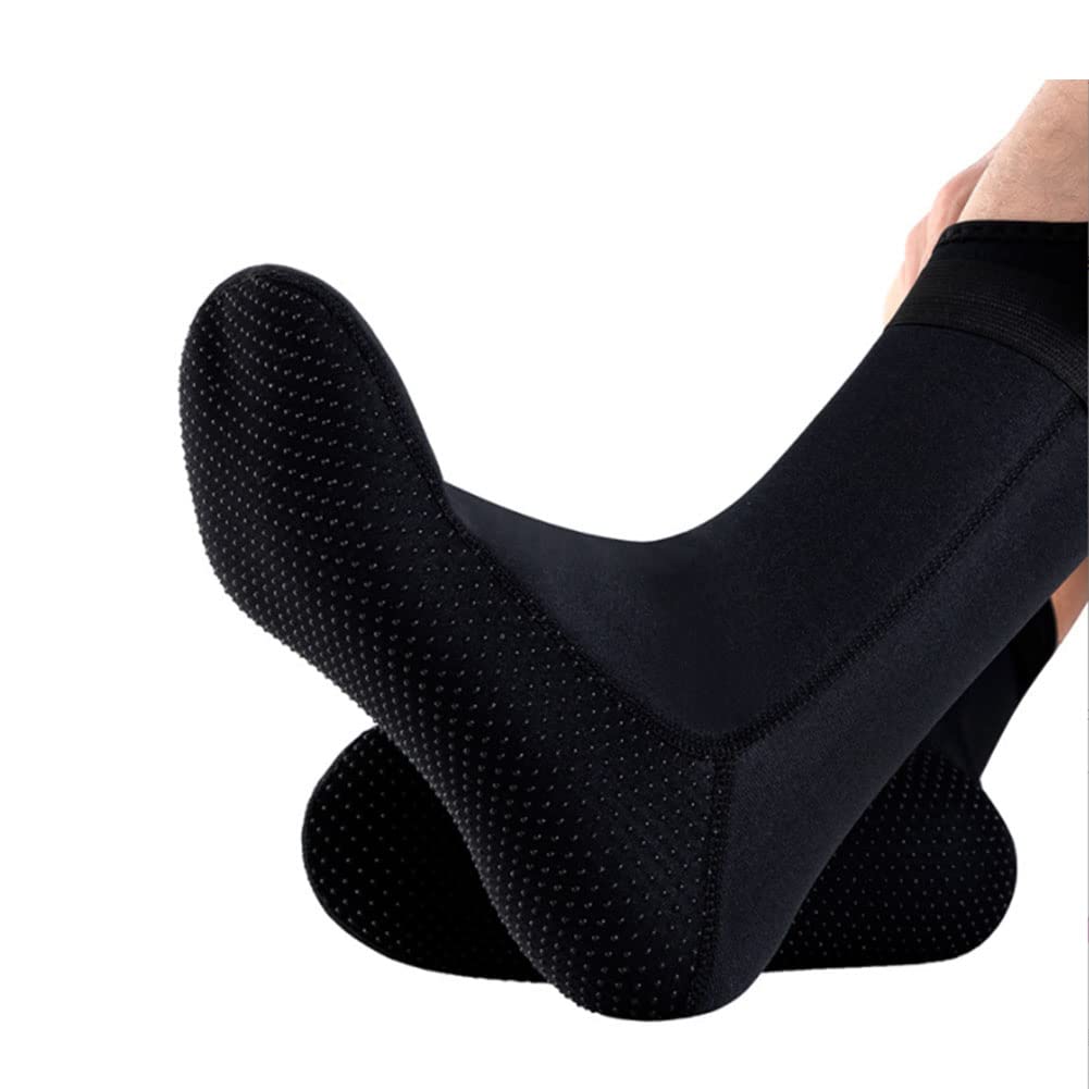 VeiledMoon 3mm Neoprene Wetsuit Socks Thermal Anti-Slip Surf Booties Dive Boots Sand Socks Fin Socks Beach Socks?BLACK M?
