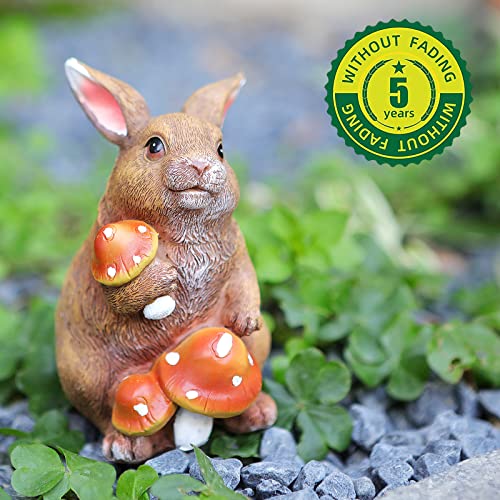 Osroene Bunny Decor Figurines Outdoor Garden Rabbit Statues Set Of Three, Rabbit Decorations For The Home Spring Animal Outdoor Statue For Yard Balcony Porch Farmhouse Patio Gifts #TOP3