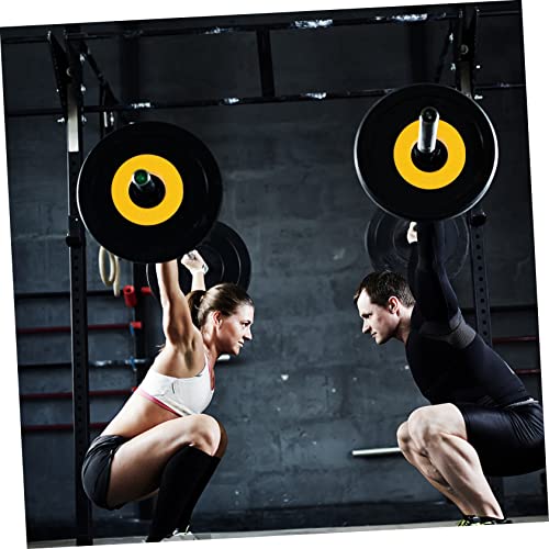 Parliky Barras De Fitness Placas De Peso De Ferro Fundido Placa De Barra Amarela Placa De Furo Único