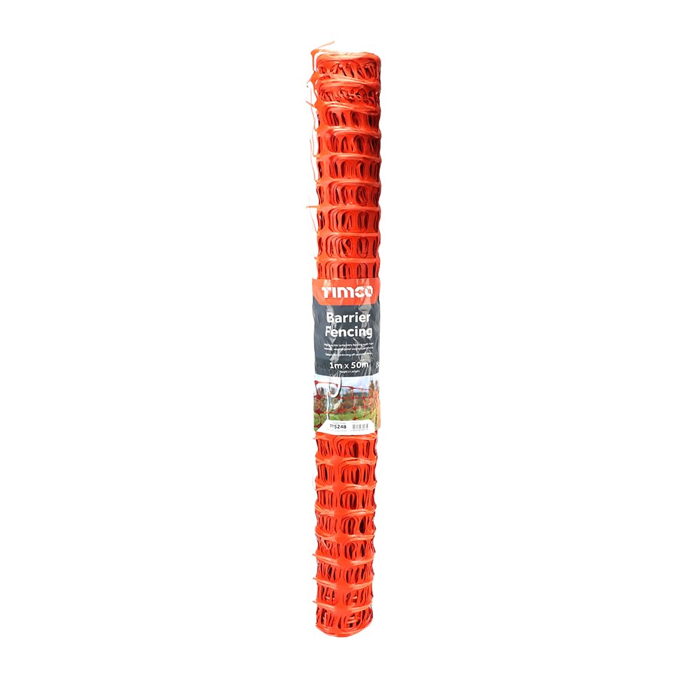 Timco Orange - Barrier Fencing - (Size 1M X 50M - 1 Each)