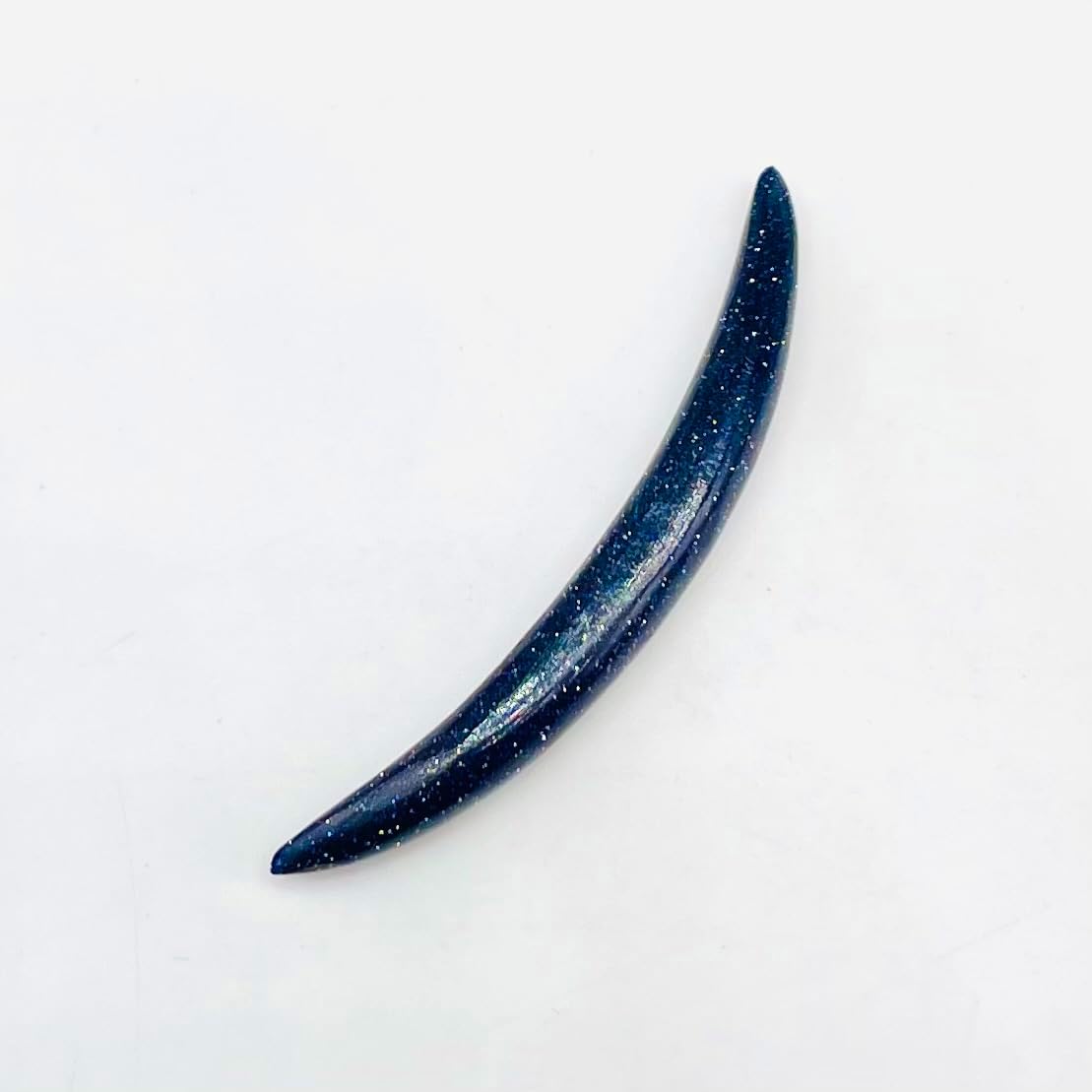 Uni Craft Blue Sunstone Crystal Curved Septum Tusk, Tribal Septum, Nose Pincher, Hand Crafted Organic Gauges, Size:- 12g (2mm) to 0000g (12mm) & Customized Wholesale Also Available