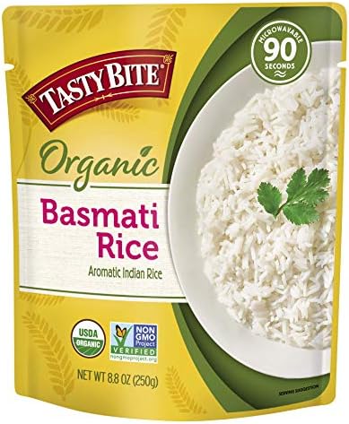 Tasty Bite Organic Basmati Rice, Microwaveable Cooked Rice, 8.8 Ounce (Pack of 6)