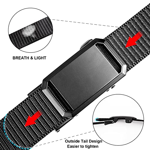 Ratchet Belts for Men Golf Nylon Web Belt with Automatic Buckle Adjustable Tactical Gun Belt2