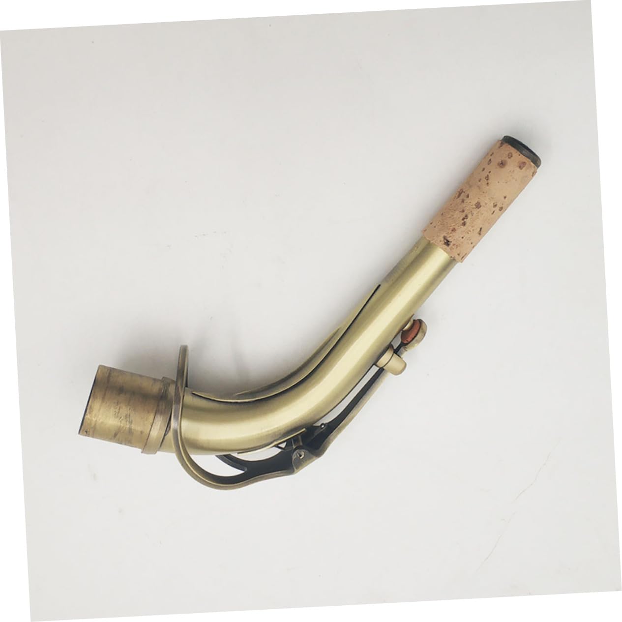 SHOWERORO Biegungshals und Klarer Klang aus Messing Saxophon mit 24,5mm Durchmesser Antikes Design in Gold für Altsaxophon und Saxophonzubehör