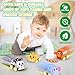 Pull Back Vehicle Set - Soft Baby Toy Set with 4 Cute Animal Cars, First Birthday Gifts for Toddler Toys Age 1-3