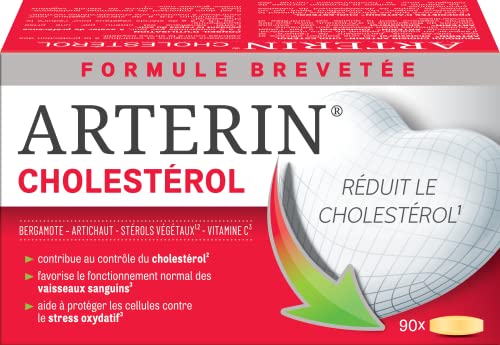 ARTERIN Cholestérol - Complément Alimentaire à base de Plantes, de Stérols Végétaux ajoutés et de Vitamine C - 90 Comprimés