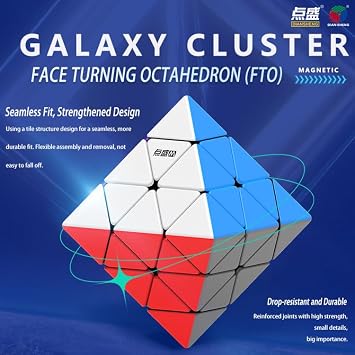 Cuberspeed DianSheng FTO M Face Turning Octahedron Magnetic Speed Cube Octahedron stickerless Speed Cube Puzzle DianSheng FTO Magnetic