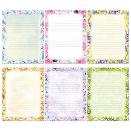 Stationary Writing Paper with Envelopes - Flora Stationery Set with Lined Letter Writing Paper, 48 Sheets + 24 Envelopes, 8.5 x 11 Inch of Each Stationary Paper - Thumbnail 5