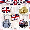 10 Pack UK Flag Lapel Pins, Rectangular Union Jack Enamel Badges with Gold Trim for British National Day, Royal Patriotic Celebrations, Office, Suit Jacket, Backpack, or Hat Decorations #2