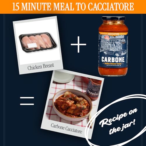 Image of Carbone Simmer Sauce Variety Pack Bolognese, Fra Diavolo, Cacciatore 3 Pack | Bolognese, Fra Diavolo & Cacciatore, Just Add Protein, Gluten Free, Non-GMO, No Added Sugar, 100% Italian Tomatoes