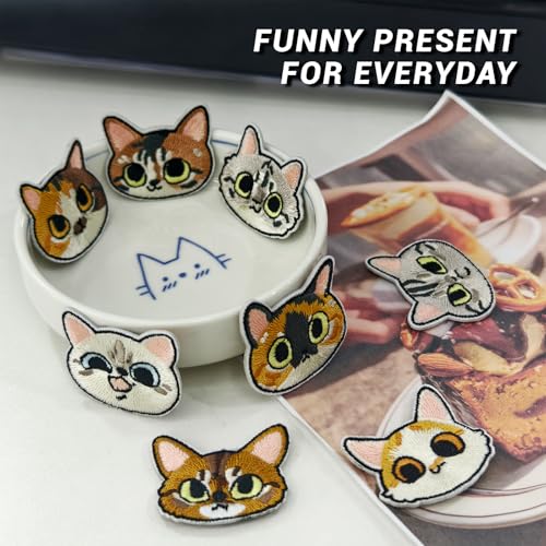 8 imanes decorativos de gato para refrigerador miniatura 6