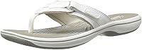 Clarks Women's Breeze Sea Flip-Flops: Lightweight Black Sandals with Subtle Strap Closure for Beach Comfort