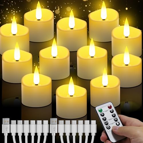 Bougies pour la maison à LED rechargeable et télécommande haut de gamme