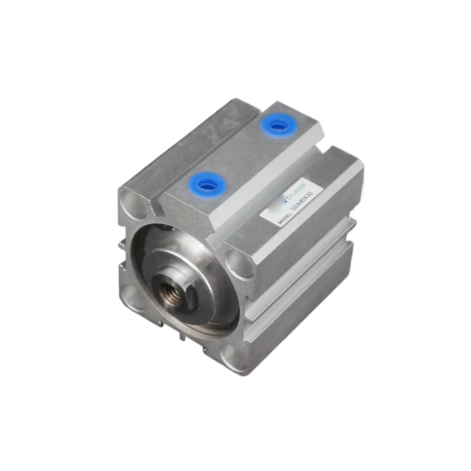 Vérin pneumatique compact robuste SDA40x30 en aluminium usiné haute précision