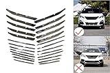 Material: aus Edelstahl HIGH FLYING für 3008 GT Allure / 5008 GT 2017-2020 Exterieur Vordere Kühlergrill Dekor 26 Stück Edelstahl