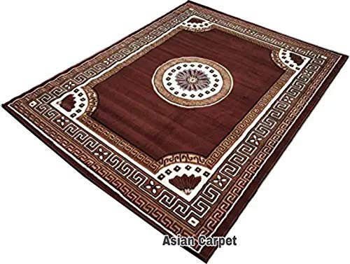 Image of Anti Skid Soft Acrylic Wool Carpet for Living Room & Bedroom (Design 12, 6 x 8 Feet)
