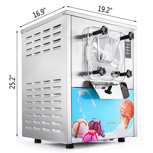 Foto von VEVOR Speiseeisbereiter 16-20L /H kommerzielle Eismaschine 1400W Softeismaschine für Bars, Cafés, Milchtee Läden usw.