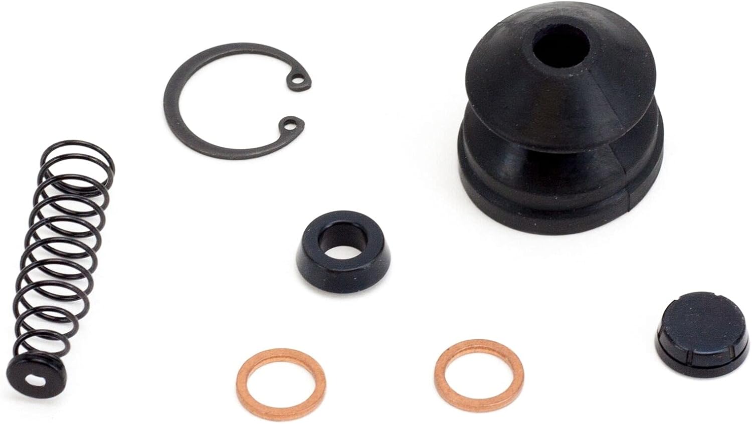 Rear Brake Master Cylinder Rebuild Kit fits - Magna V65 1100 cc 1983-1986 - Heavy Duty Brake Master Cylinder Kit - Rear Master Cylinder Repair Set - Cup - Seals - Copper Washers - O-Rings