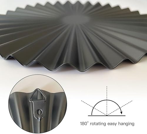 Miniatura 5 de ITrixgan Decoración de pared de metal negro para sala de estar, juego de decoración para colgar en la pared, decoración de pared de TV, decoración