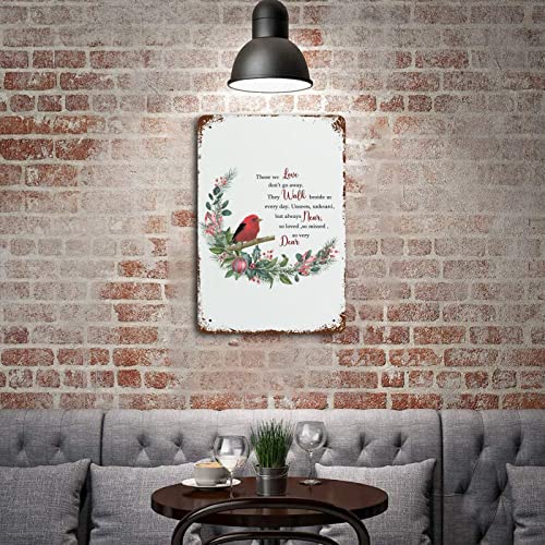Panneau en métal cardinal plaque commémorative Those We Love 30x45cm extérieur