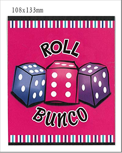 Bunco Game Kit With Gift - 1 Doz Dice Mardi Gras Beads In Assorted Colors With Game Storage Bag (Sorry - Bag Color Choice Is #TOP3