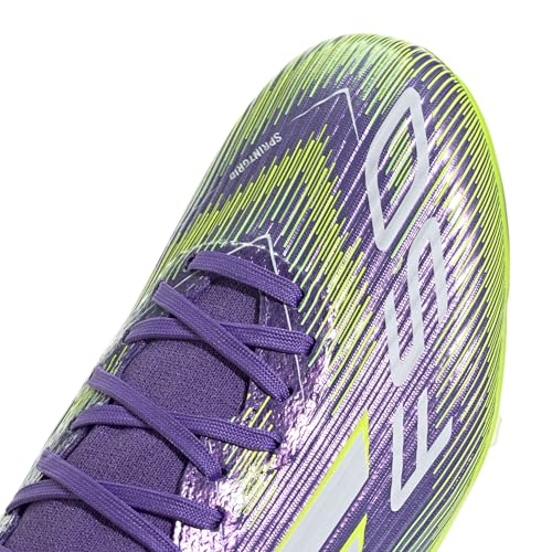 adidas Unisex F50 League Mid Firm Ground/Multi Ground Football Boots, Purple Rush/Cloud White/Lucid Lemon, 44 2/3 EU – Ansicht 6