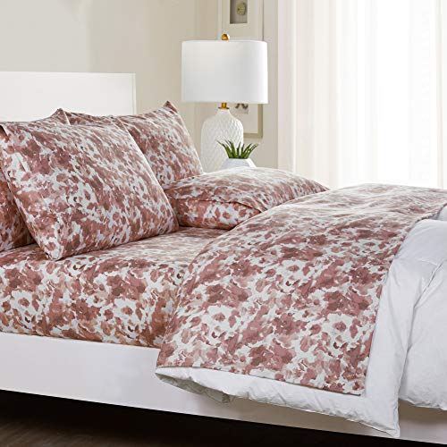 Tahari Home Modern Collection Premium Ultra Soft Lightweight Solid Sheet 6 Piece Set, Wrinkle, Stain Resistant & Hypoallergenic, King, Pheona Rose