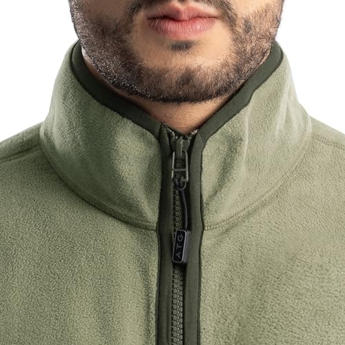 Image of ATG Men's Color Block Micro Fleece Mock Neck Jacket