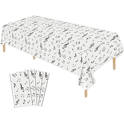 Hegbolke 4 Pack Musical Notes Tablecloths Cover