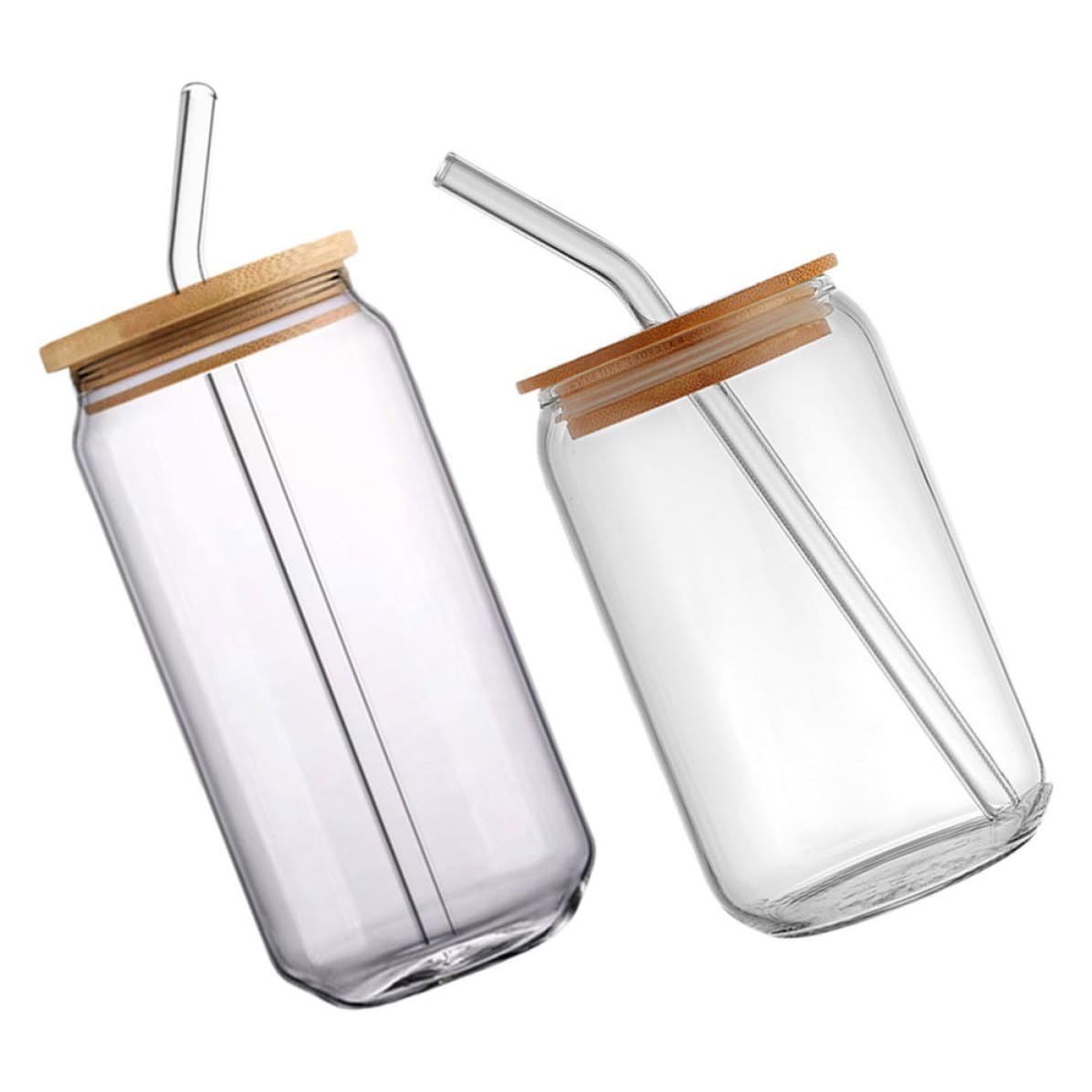 Vasos de vidrio de 540ml con pajita: perfectos para cafés helados y zumos en el hogar