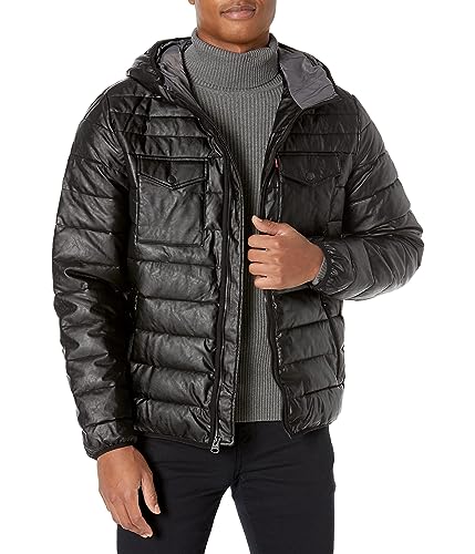 Image of Water Resistant Performance Stretch Hooded Puffer Jacket