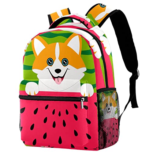 Sac à dos Corgi et pastèque ergonomique contre le mal de dos scolaire