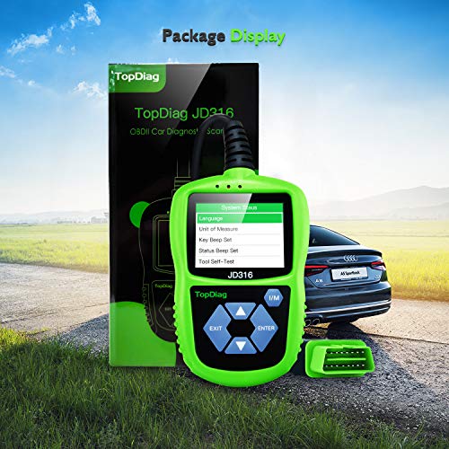 JD316 Support Mode 6 OBD2 Scanner Automotive Car Engine Fault Code Reader CAN Diagnostic Scan Tool with Battery Condition Test(Green) - Thumbnail 6