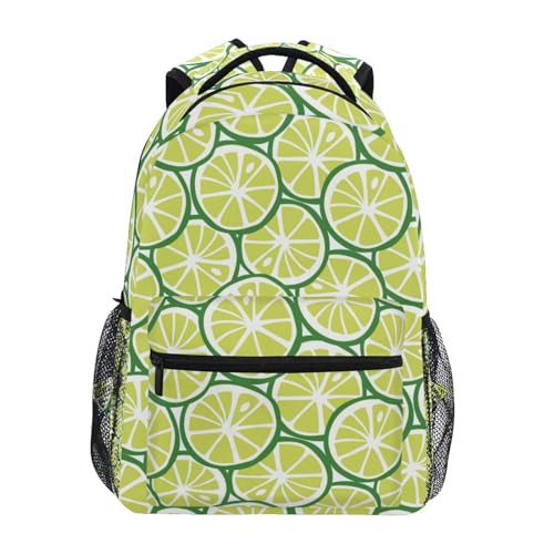 Sac à dos vert citron SKYSHU ordinateur portable et plusieurs poches idéal pour fac et trajets