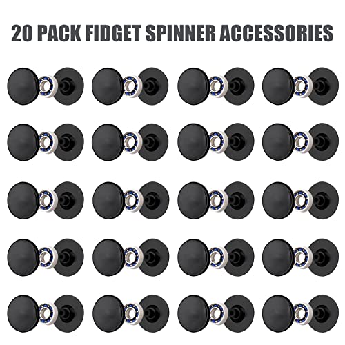 Image of NiArt Fidget Spinner Bearings with Caps 20 Pack, Chrome Steel DIY Set | Sealed Bearing Design Keeps Dust Out for Smooth Precision Spinning, Ideal for Resin Casting Projects, Stress Relief