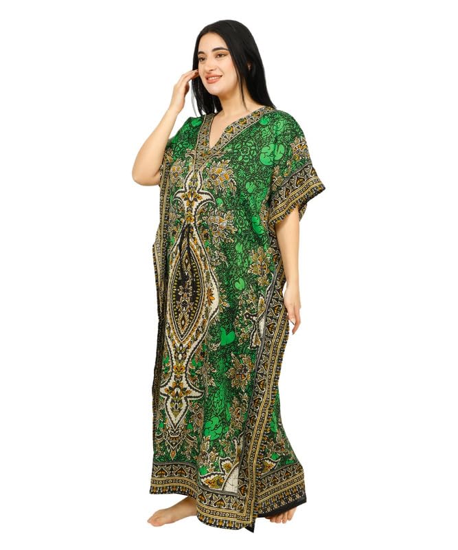 Women's Long Kaftan Maxi Caftan Dress Gown Top Night Dress4