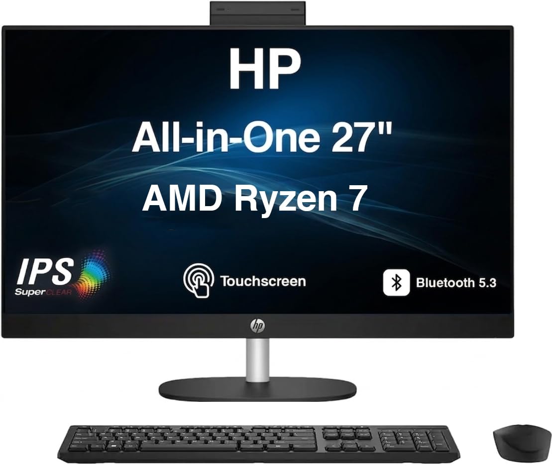 HP 27 Business All-in-One, 27" Touchscreen IPS FHD, AMD Ryzen 7 7730U