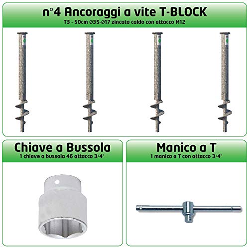 T-BLOCK - Kit professionale di 4 viti di