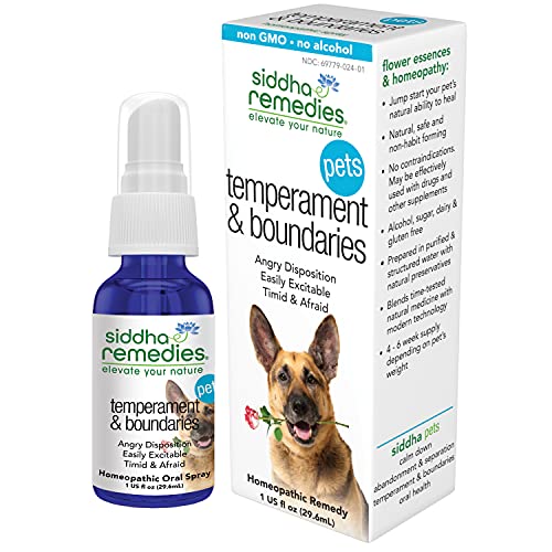 Siddha Remedies Temperament & Boundaries for Pets | Natural Homeopathic Remedy for Dogs, Cats, and Pets | Naturally Helps Animals with Sensitive and Difficult Dispositions | Supports Interconnectivity