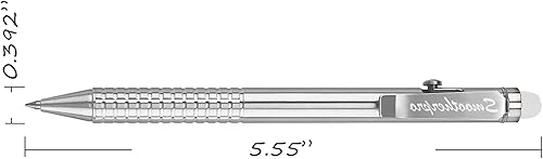 Miniatura 10 de SMOOTHERPRO Bolígrafo Bolt Action con tapa de corona de latón, clip de acero inoxidable compatible con repuestos de gel Parker para oficina,