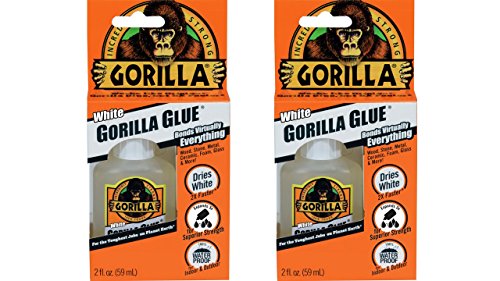 Gorilla Glue Dries White 2x Faster Cure 2oz Bottle 2 Pack
